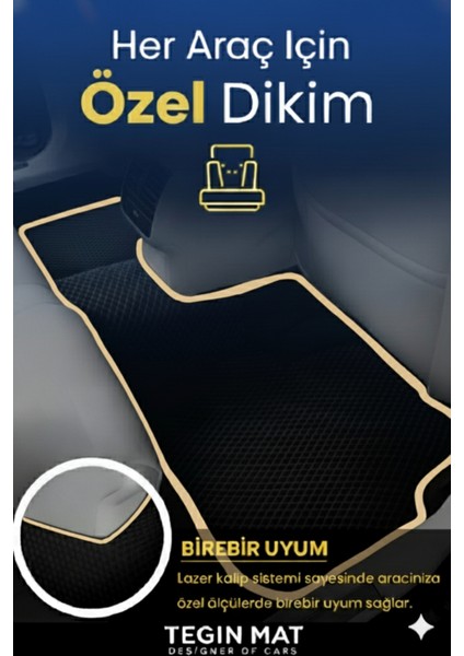 Ssangyong Actyon 2006-2018 Aracınıza Özel Eva Paspas Siyah Bej | Kaymaz ve Yıkanabilir Oto Paspas fırsatları