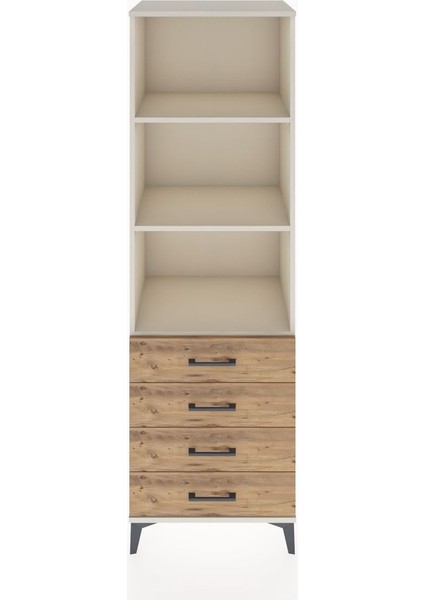 Hyperion Dolap 3 Raflı 4 Çekmeceli 60X44X195 Aytaşı-Çam
