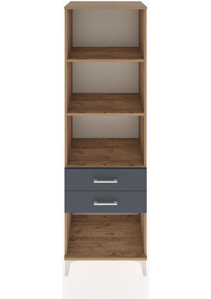 Hyperion Dolap 3 Raflı 2 Çekmeceli 60X44X195 Çam-Antrasit