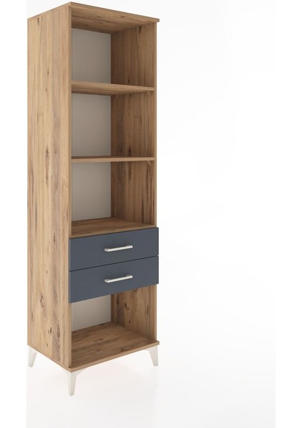 Hyperion Dolap 3 Raflı 2 Çekmeceli 60X44X195 Çam-Antrasit fiyatları