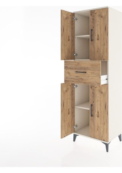Hyperion Dolap 3 Raflı Tek Çekmeceli 4 Kapaklı 60X44X195 Aytaşı-Çam fırsatları