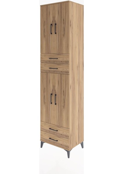 Hyperion Dolap 5 Raflı 4 Çekmeceli 4 Kapaklı 60X44X243 Çam-Çam modelleri