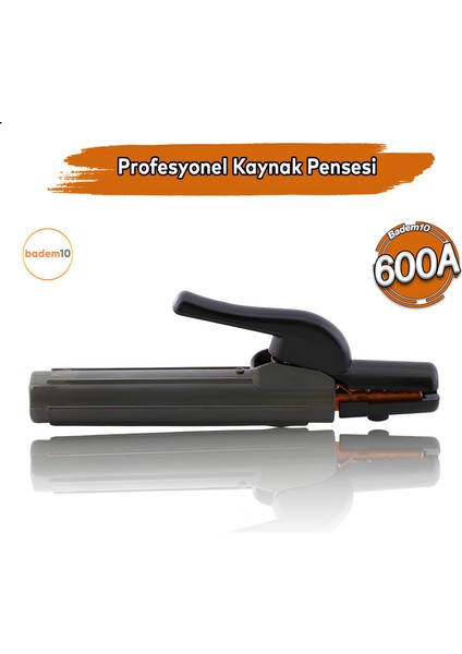 Yüksek Kaliteli Yivli Çubuk Elektrod Elektrot Kaynak Makinası Kelepçesi Pensesi Tutucu 600 Amper