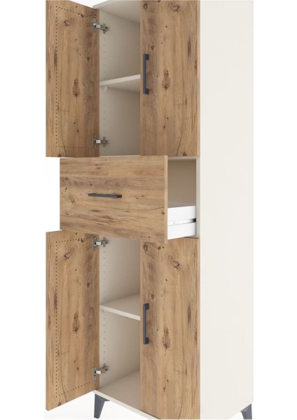 Hyperion Dolap 3 Raflı Tek Çekmeceli 4 Kapaklı 60X44X195 Aytaşı-Çam indirimleri