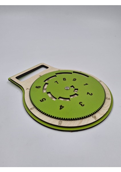 Ahşap Çarpım Tablosu Montessori Eğitici Oyuncak Yeşil 19 cm x 15 cm