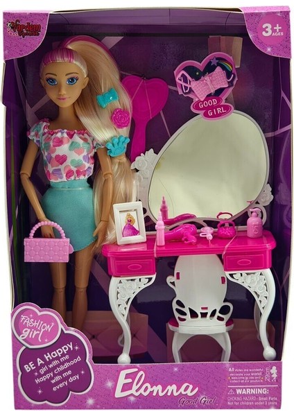 WG66906 -Vardem Kutulu Güzellik Masalı Bebek Set 11,5 Inç