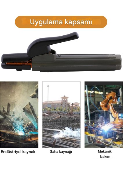 Yüksek Kaliteli Yivli Çubuk Elektrod Elektrot Kaynak Makinası Kelepçesi Pensesi Tutucu 600 Amper fırsatları