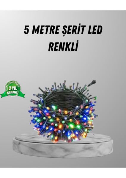 Siyah Kablolu LED Dekor Işık – 50 Ampullü, 8 Farklı Işık Modu, Suya Dayanıklı Tasarım
