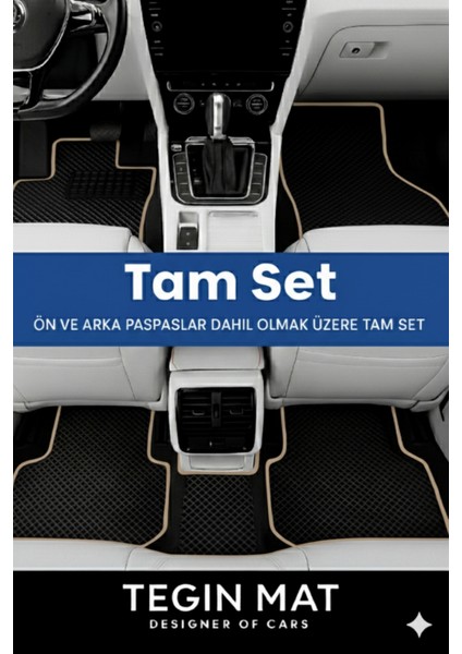 Ford Connect 2002-2013 Aracınıza Özel Eva Paspas Siyah Bej | Kaymaz ve Yıkanabilir Oto Paspas fiyatları