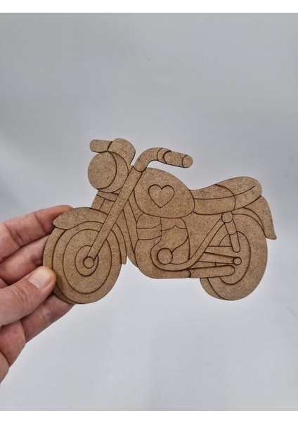 1 Adet Sevimli Motosiklet Ahşap Boyama Okul Diy Etkinlik Aktivite Sanat 15 cm x 11 cm fiyatları