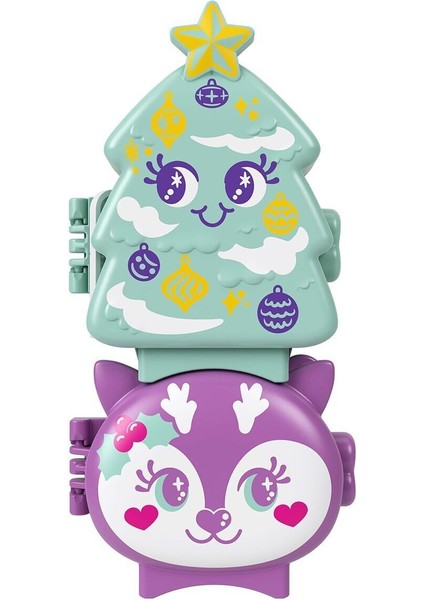 JGM53 Polly Pocket Sevimli Yılbaşı 2li Paket Oyun Seti