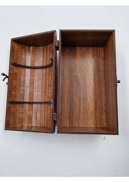Ahşap Dekoratif Sandık Kutu Ceviz Desenli 16 cm x 9 cm x 12 cm fırsatları
