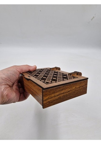 Ahşap Dekoratif Kutu Ceviz Desenli 15 cm x 10 cm x 3 cm modelleri