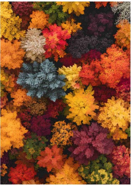 Renkli Orman Çiçekleri 120 , 255 , 500 , 1000 Parça Ahşap (Mdf) Puzlle Yapboz