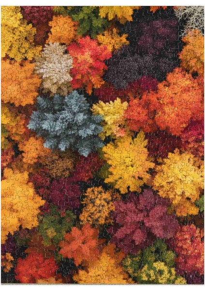 Renkli Orman Çiçekleri 120 , 255 , 500 , 1000 Parça Ahşap (Mdf) Puzlle Yapboz modelleri