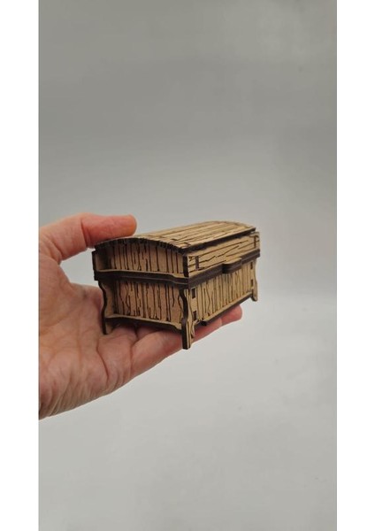 Ahşap Dekoratif Sandık Kutu 9 cm x 6 cm x 5 cm fırsatları