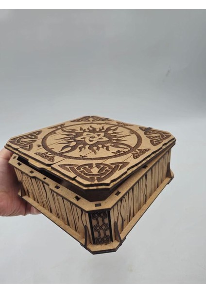 Ahşap Dekoratif Iki Çekmeceli Kutu 15 cm x 15 cm x 6 cm modelleri