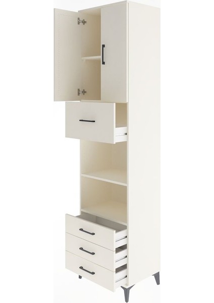 Hyperion Dolap 4 Raflı 4 Çekmeceli 2 Kapaklı 60X44X243 Aytaşı-Aytaşı fırsatları