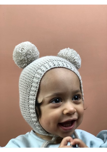 Ponponlu El Örgüsü Unisex Bebek/çocuk Bere modelleri