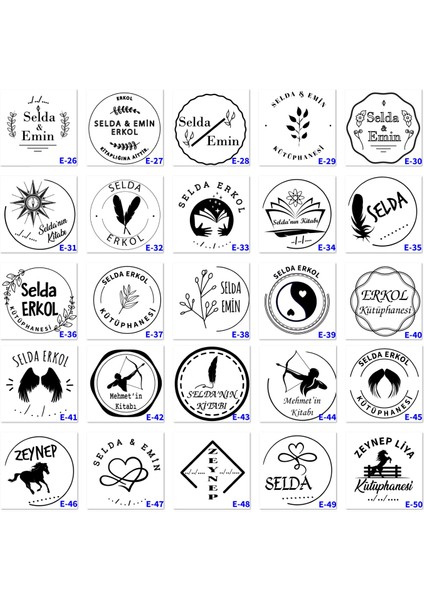 Kişiye Özel Kitap Kurdu Seti - Ahşap Mühür, Madalya ve Kupa Bardak E Serisi modelleri