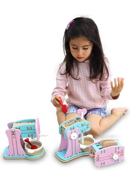 1007 Ahşap Mutfak Gereçleri Seti - Lulubere Oyuncak fiyatları