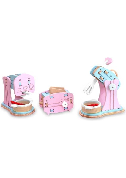 1007 Ahşap Mutfak Gereçleri Seti - Lulubere Oyuncak modelleri
