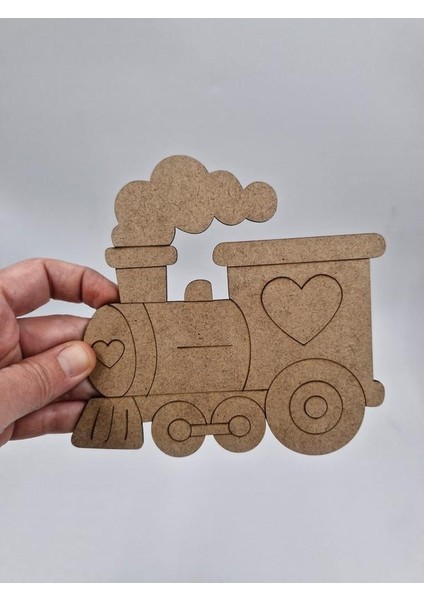 1 Adet Sevimli Tren Ahşap Boyama Okul Diy Etkinlik Aktivite Sanat 15 cm x 14 cm fiyatları