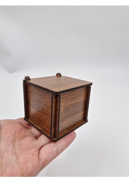Ahşap Dekoratif Kutu 6 cm x 6 cm x 5,5 cm indirimleri