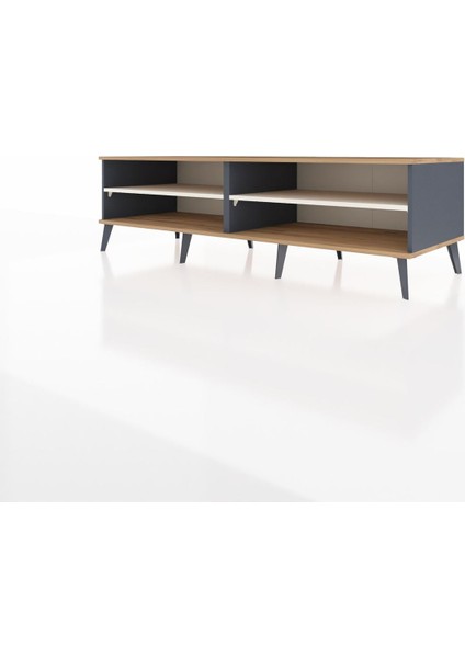Kronos Tv Ünitesi 2 Raflı 176X59X51 Antrasit-Çam/aytaşı modelleri