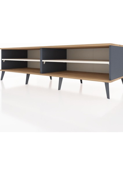 Kronos Tv Ünitesi 2 Raflı 176X59X51 Antrasit-Çam/aytaşı fırsatları