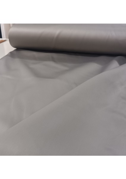 Düz Parlak Saten Fon Perde - Açık Gri - Pilesiz Düz Dikim - STN100 indirimleri