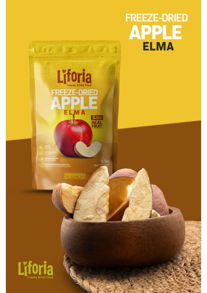 2’li Dondurularak Kurutulmuş Kuru Meyve - Sağlıklı Atıştırmalık - Çilek ve Elma Kurusu Freeze Dried indirimleri