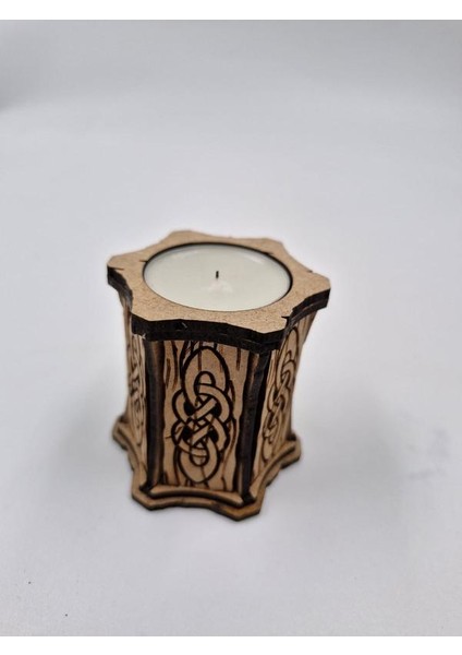 Ahşap Dekoratif Mumluk Tealight Mum Uyumlu 6 cm x 6 cm indirimleri