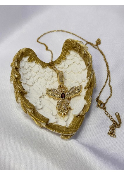 Taşlı Anka Kuşu Kolye fiyatları