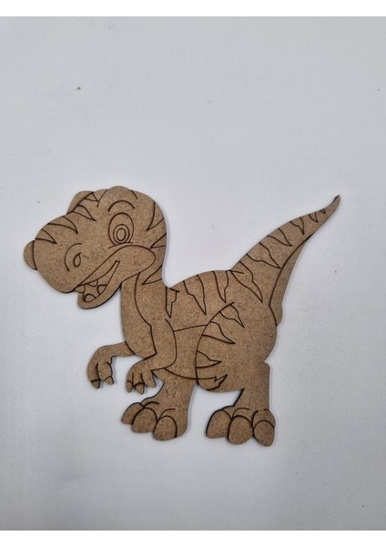 5 Adet Sevimli Dinozor Model 7 Ahşap Boyama Okul Diy Etkinlik Aktivite Sanat 15 cm x 12 cm