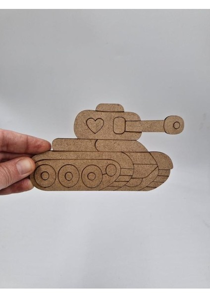1 Adet Sevimli Tank Ahşap Boyama Okul Diy Etkinlik Aktivite Sanat 15 cm x 9 cm fiyatları