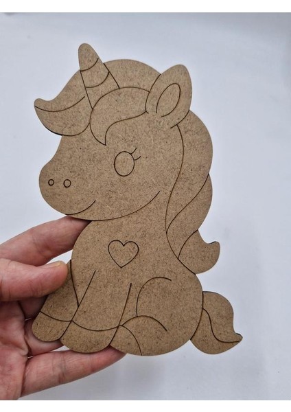 5 Adet Sevimli Unicorn Atı Ahşap Boyama Okul Diy Etkinlik Aktivite Sanat 15 cm x 11 cm fiyatları