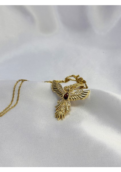 Taşlı Anka Kuşu Kolye