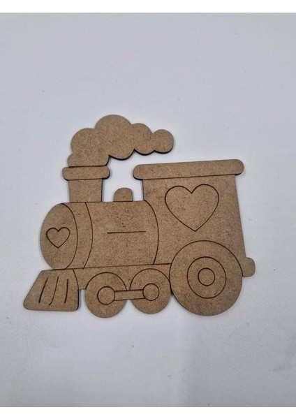 10 Adet Sevimli Tren Ahşap Boyama Okul Diy Etkinlik Aktivite Sanat 15 cm x 14 cm