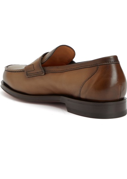 Quentin Kahverengi Erkek Deri Loafer modelleri