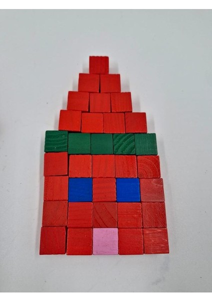 Renkli Ahşap Küpler Çocuk Için Oyun Montessori (100 Lü Paket) modelleri