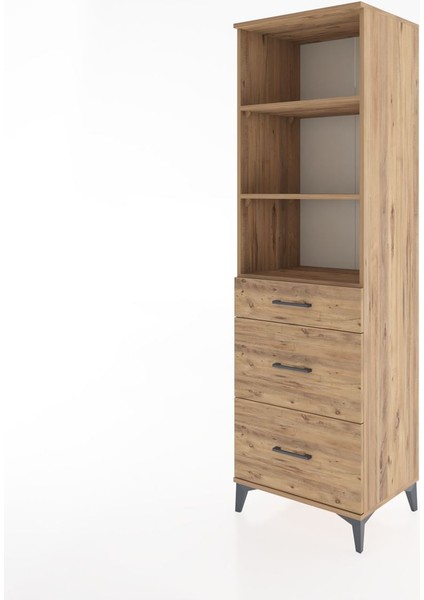 Hyperion Dolap 3 Raflı 3 Çekmeceli 60X44X195 Çam-Çam modelleri