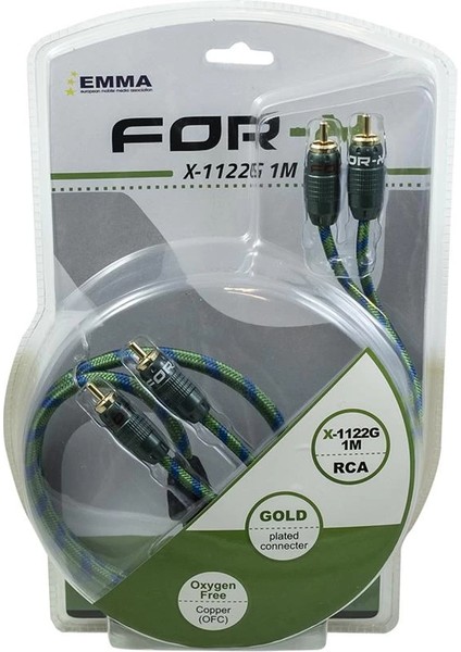 Ofc Rca Kablosu 1 Metre – For-X X-1122G-1M Profesyonel %100 Bakır Amfi Rca Kablosu - 1 Metre fiyatları