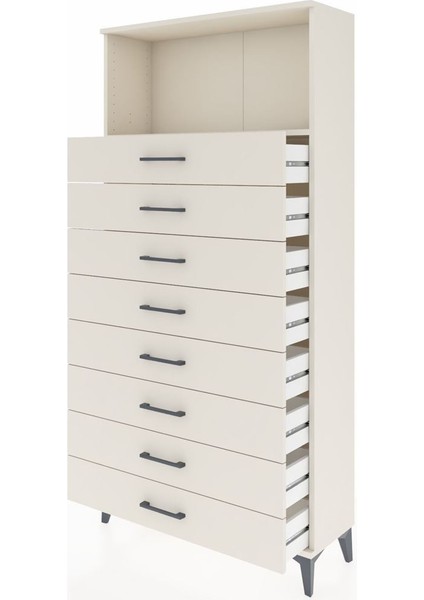 Arges Dolap Tek Raflı 8 Çekmeceli 88X30X182 Aytaşı-Aytaşı fırsatları