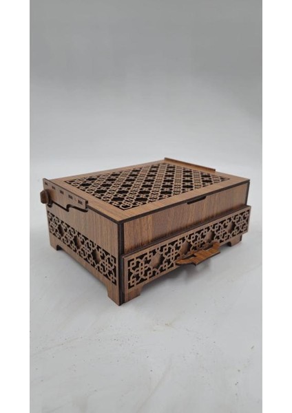 Ahşap Dekoratif Tek Çekmeceli Kutu 19 cm x 15 cm x 8 cm fiyatları