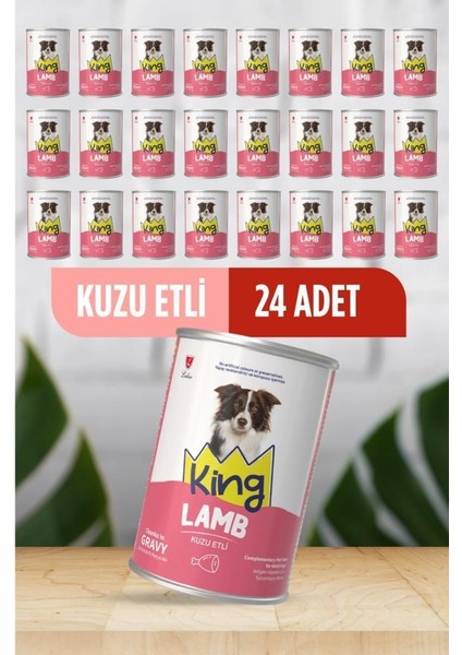 Sos Içerisinde Et Parçacıklı Kuzu Etli Köpek Konservesi 400 Gr*24 Adet