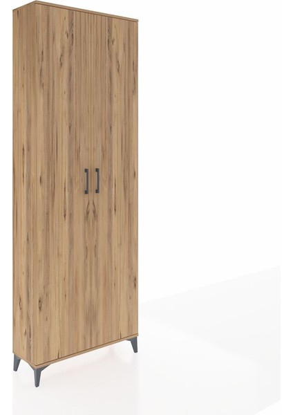 Arges Dolap 2 Raflı 2 Kapaklı Tek Askılı 88X30X243 Çam-Çam fiyatları