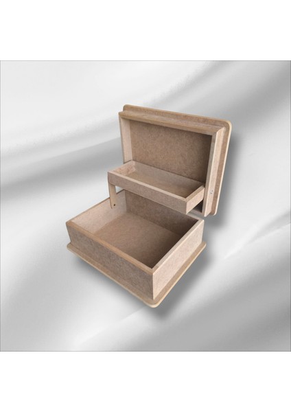 Ahşap Boyanabilir Asansörlü -Takı-Makyaj-Aksesuar-Küçük boy Dekoratif Çok Amaçlı Kutu modelleri
