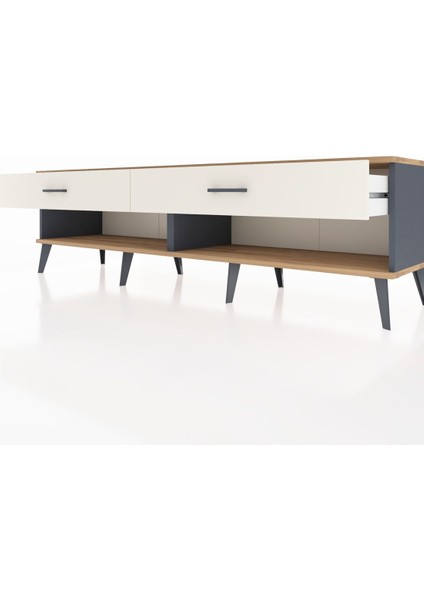 Hyperion Tv Ünitesi 2 Çekmeceli 176X44X51 Antrasit-Çam/aytaşı fırsatları