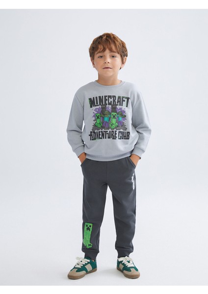 Yeni Sezon Bisiklet Yaka Minecraft Baskılı Erkek Çocuk Sweatshirt fiyatları